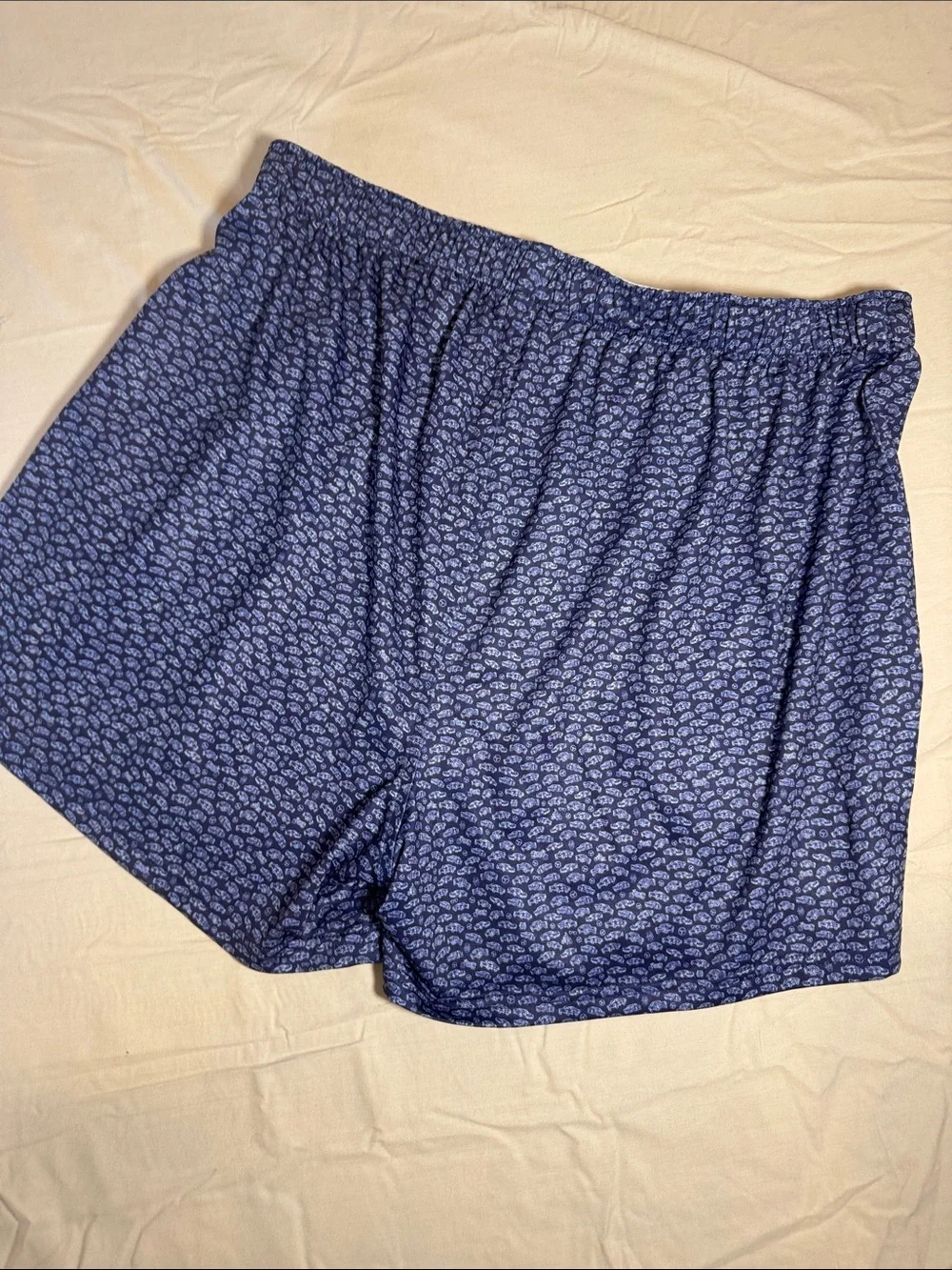 Peter Millar Navy Patterned Cotton Boxer Shorts Size Large